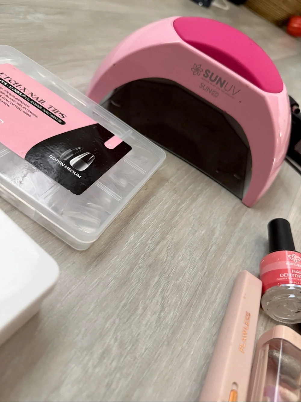 💅 Nearly Complete At-Home Gel Nail Extension Kit | UV Lamp + Drill + 25 Polishes